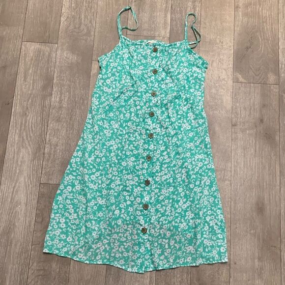 Billabong Dresses & Skirts - Billabong Teal Floral Mini Dress